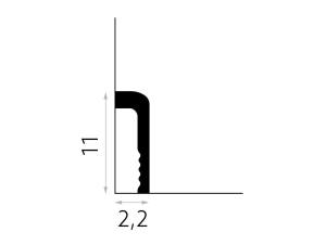 Σοβατεπί από polyforce πλαστικό MD005 skirting board